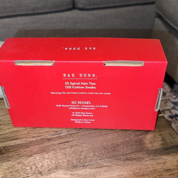 NWT Rae Dunn Red Naughty/Nice Gift Jar Christmas/Holiday Hair Ties/Cotton Swabs - Picture 2 of 4